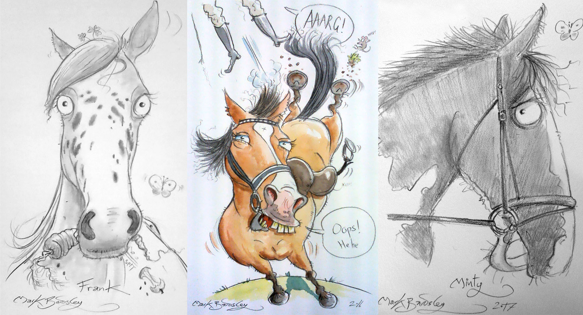 horse caricatures