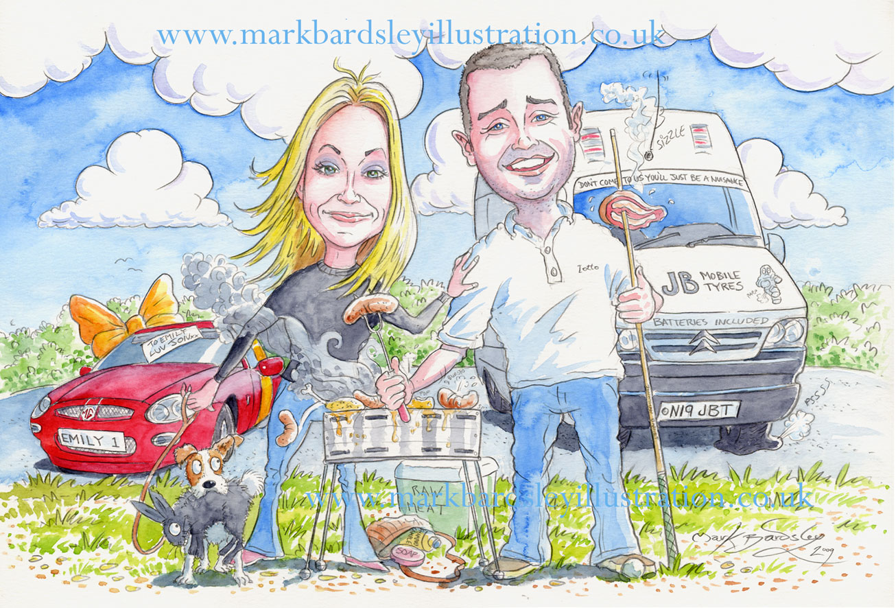 cartoon of couple a bit like Gavin and Stacey